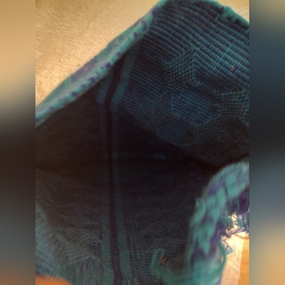 Blue Fringed Tassels Women's Crochet Bag - Picture 7 of 7